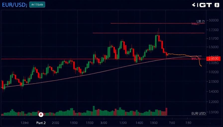 EUR/USD forex chart with fibonacci levels